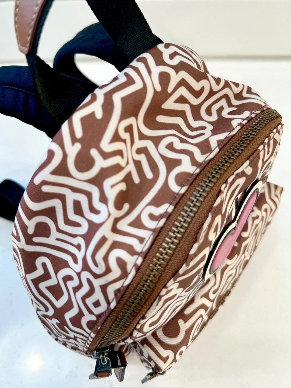 Coach x Keith Haring Heart Mini Charlie Backpack Collectible Pop Art Bag